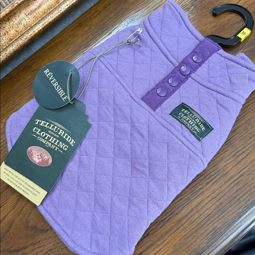 Telluride Dog Jacket. Reversible with Purple Quilted side or Fleece side. Sz XS. - Picture 2 of 14